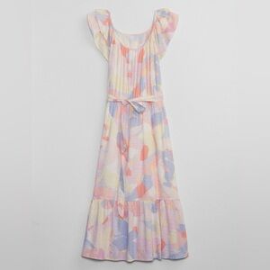 GAP Pastel Multicolor Midi Dress Flutter Sleeve